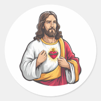 Jesus Devotional Art Sticker