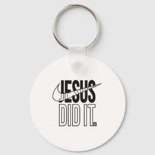 Jesus Did It Religious Cross Christian  Key Ring