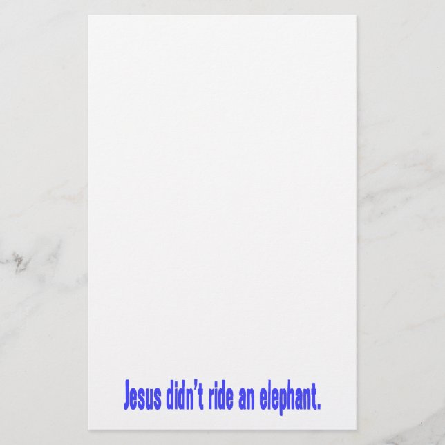 Jesus Didn't Ride Elephant Bumper (Front)