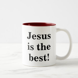 Jesus died for me Jesus is the best! Two-Tone Coffee Mug
