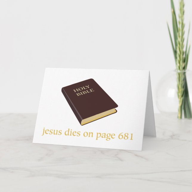 Jesus dies on page 681 card (Front)