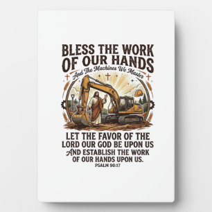 Jesus Diesel Mechanic Heavy Equipment Shirt Faith  Plaque