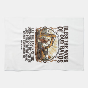 Jesus Diesel Mechanic Heavy Equipment Shirt Faith  Tea Towel
