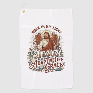 Jesus Disability Encouragement T-Shirt Inspiration Golf Towel