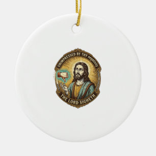 Jesus Dislike Button Social Media Hater Troll Humo Ceramic Tree Decoration