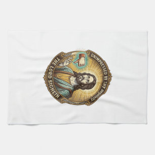 Jesus Dislike Button Social Media Hater Troll Humo Tea Towel