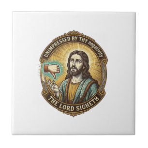 Jesus Dislike Button Social Media Hater Troll Humo Tile