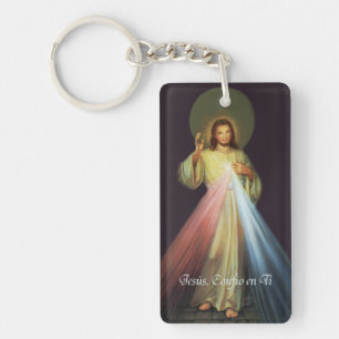 Jesus Divina Misericordia llavero Spanish Espanol Key Ring