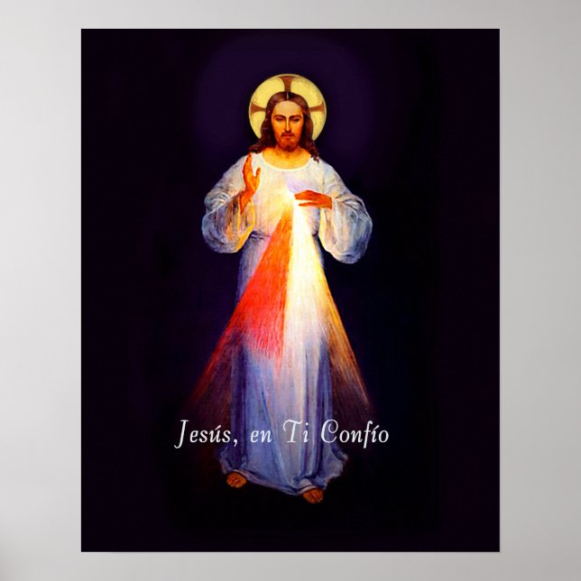Jesus Divina Misericordia Poster Spanish (Front)