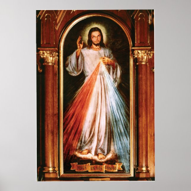 Jesus Divine Mercy Jezu ufam Tobie Barmherzigkeit Poster (Front)