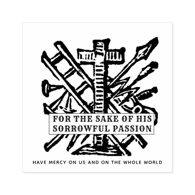 JESUS DIVINE MERCY PRAYER RELIGIOUS CATHOLIC RUBBER STAMP (Imprint)