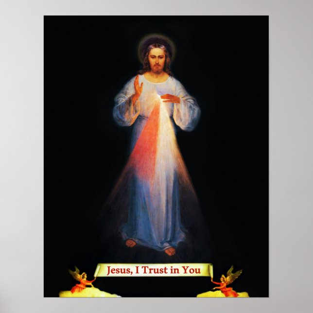 Jesus Divine Mercy St Faustina 02 Poster (Front)
