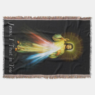 Jesus Divine Mercy Throw Blanket