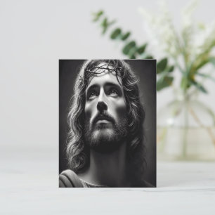 Jesus Divine Shepherd with Tender Gaze Postcard