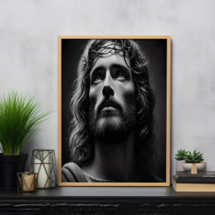 Jesus Divine Shepherd with Tender Gaze Poster
