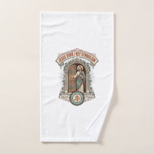 Jesus Door Key Symbolism Jesus Door Key Symbolism  Hand Towel