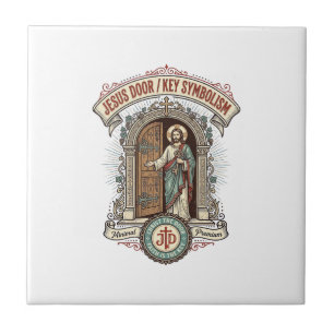 Jesus Door Key Symbolism Jesus Door Key Symbolism Tile