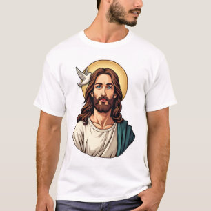 Jesus Dove Halo Vintage Engraving Shirt 2
