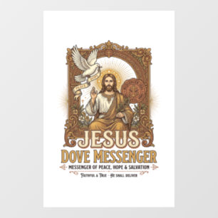 Jesus Dove Messenger Jesus Dove Messenger Christia Window Cling