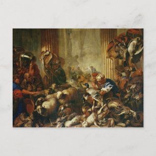 Jesus Driving the Merchants from the Temple 2 Postcard