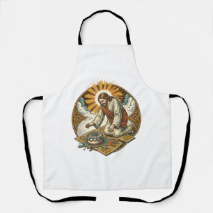 Jesus Dropped Birthday Cake Face Down Kitchen Floo Apron