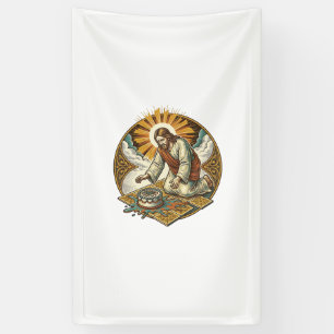 Jesus Dropped Birthday Cake Face Down Kitchen Floo Banner