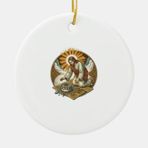 Jesus Dropped Birthday Cake Face Down Kitchen Floo Ceramic Tree Decoration