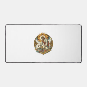 Jesus Dropped Birthday Cake Face Down Kitchen Floo Desk Mat