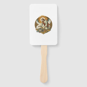 Jesus Dropped Birthday Cake Face Down Kitchen Floo Hand Fan
