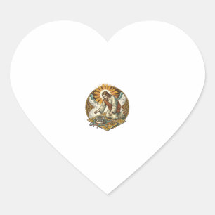 Jesus Dropped Birthday Cake Face Down Kitchen Floo Heart Sticker