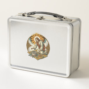 Jesus Dropped Birthday Cake Face Down Kitchen Floo Metal Lunch Box