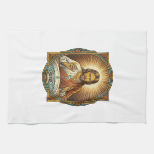 Jesus Dropped Contact Lens Bathroom Sink Drain Bli Tea Towel