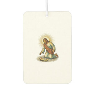 Jesus Dropped Fresh Sliced Avocado Floor Tragic Fo Car Air Freshener