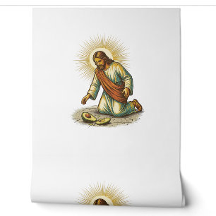 Jesus Dropped Fresh Sliced Avocado Floor Tragic Fo Wallpaper