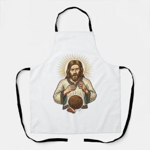 Jesus Dropped Heavy Medicine Ball Toe Pain Gym Hum Apron