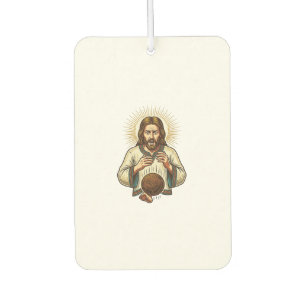 Jesus Dropped Heavy Medicine Ball Toe Pain Gym Hum Car Air Freshener