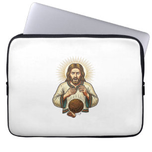 Jesus Dropped Heavy Medicine Ball Toe Pain Gym Hum Laptop Sleeve