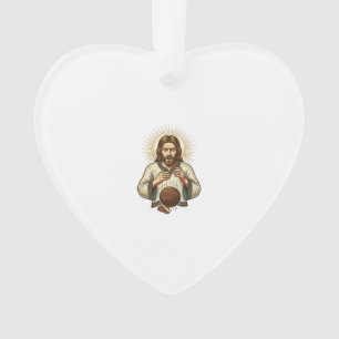 Jesus Dropped Heavy Medicine Ball Toe Pain Gym Hum Ornament