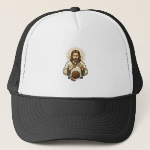 Jesus Dropped Heavy Medicine Ball Toe Pain Gym Hum Trucker Hat