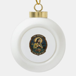 Jesus Dropped Late Night Taco Street Food Drunk Hu Ceramic Ball Christmas Ornament