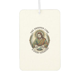 Jesus Dropped Lime Wedge Dirty Floor Tequila Party Car Air Freshener