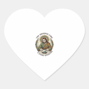 Jesus Dropped Lime Wedge Dirty Floor Tequila Party Heart Sticker