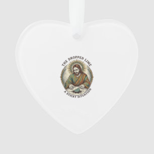 Jesus Dropped Lime Wedge Dirty Floor Tequila Party Ornament