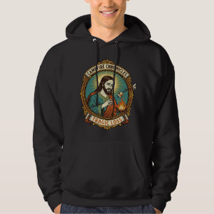 Jesus Dropped Marshmallow Campfire Party Fail Humo Hoodie
