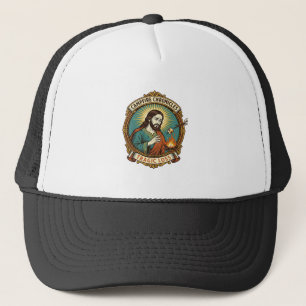 Jesus Dropped Marshmallow Campfire Party Fail Humo Trucker Hat