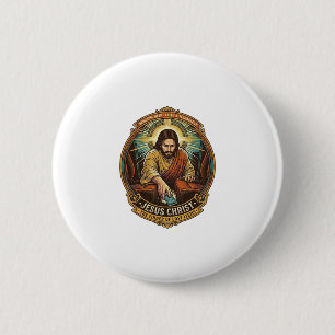 Jesus Dropped Phone Between Car Seats Black Hole H 6 Cm Round Badge