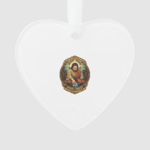 Jesus Dropped Phone Between Car Seats Black Hole H Ornament