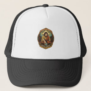 Jesus Dropped Phone Between Car Seats Black Hole H Trucker Hat