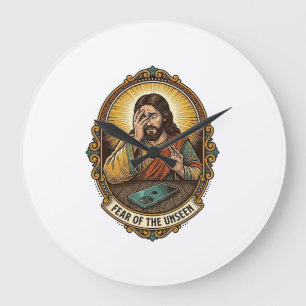 Jesus Dropped Phone Screen Down Dance Floor Club H Large Clock