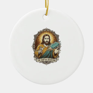 Jesus Dropped Slippery Soap Shower Clumsy Bathroom Ceramic Tree Decoration